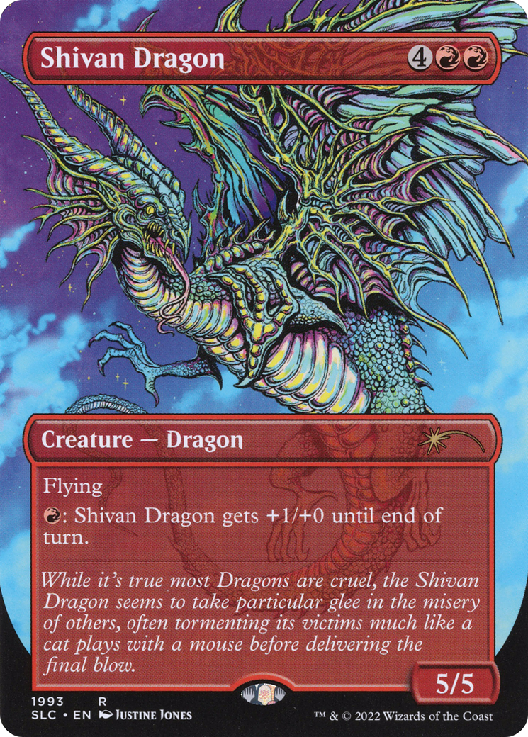 Shivan Dragon (Borderless) [Secret Lair 30th Anniversary Countdown Kit] Foil