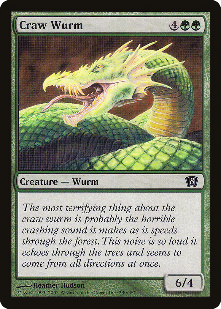 Craw Wurm [Eighth Edition] Foil