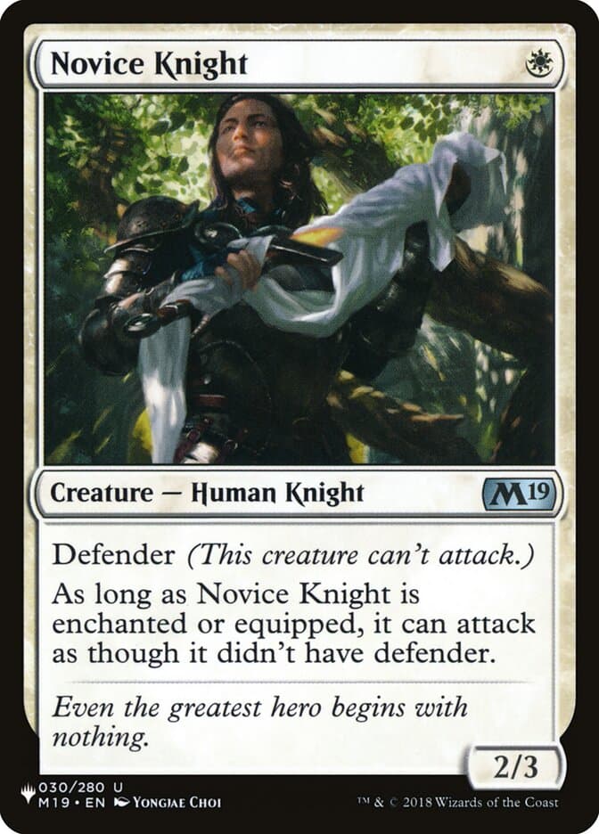 Novice Knight |  (M19-30) [The List]