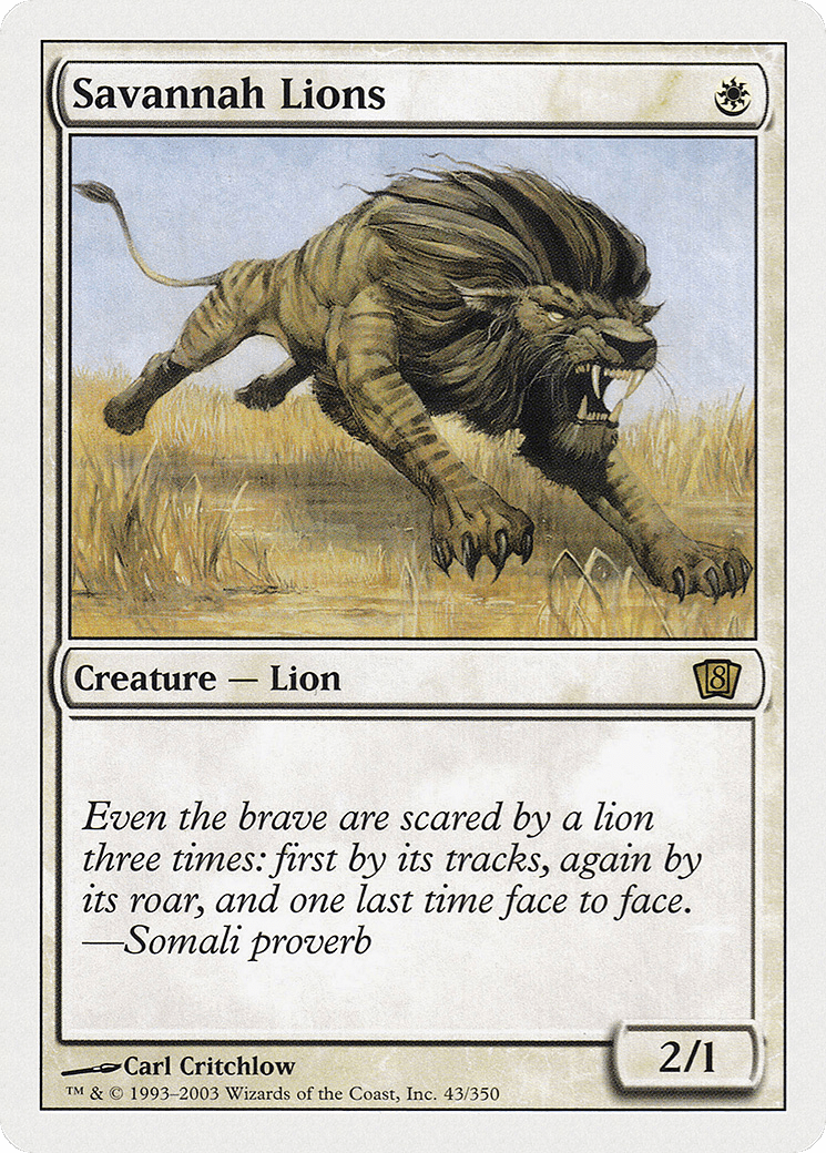 Savannah Lions (8ED-043) - Eighth Edition