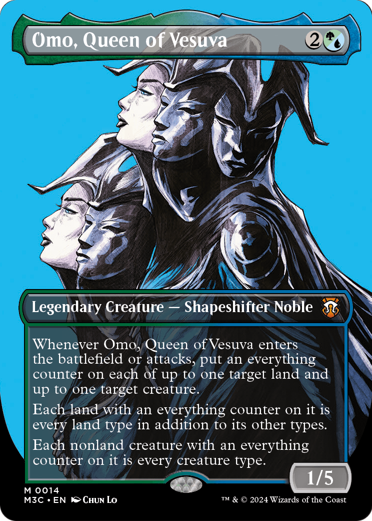 Omo, Queen of Vesuva (Borderless) [Modern Horizons 3 Commander] Foil