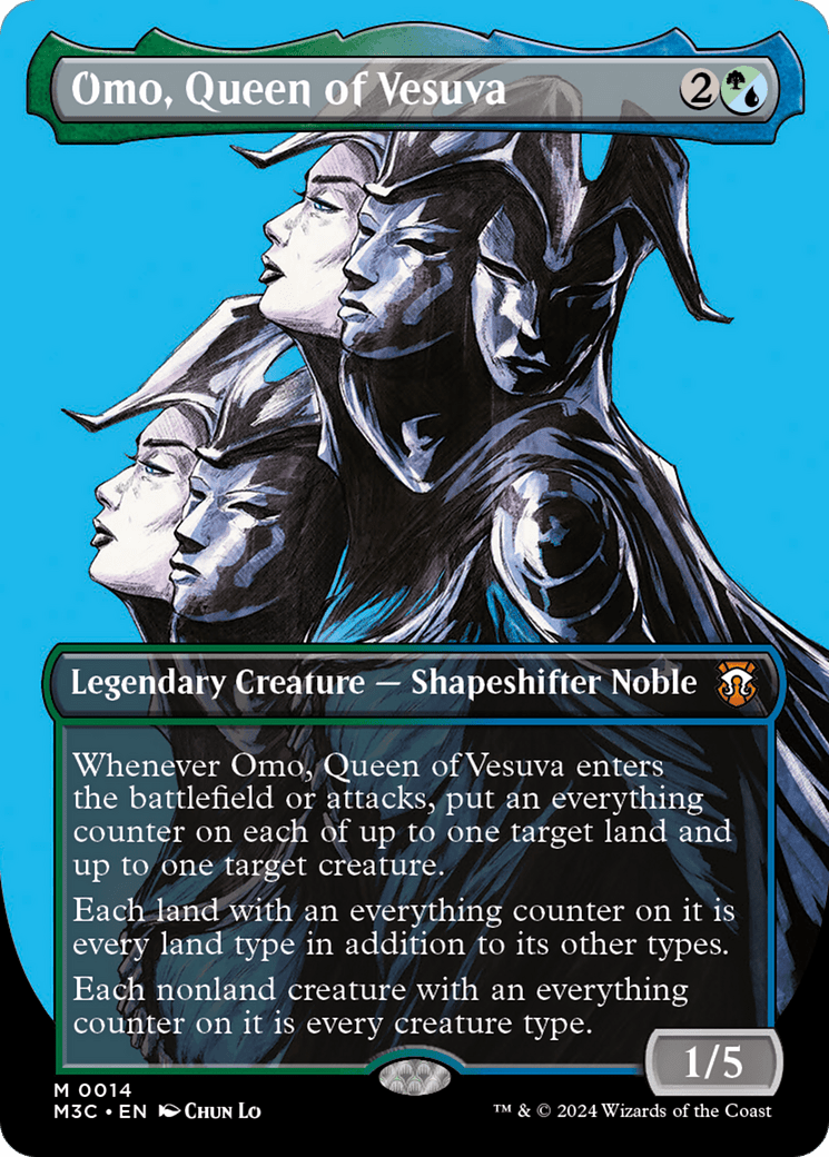 Omo, Queen of Vesuva (Borderless) [Modern Horizons 3 Commander] Foil
