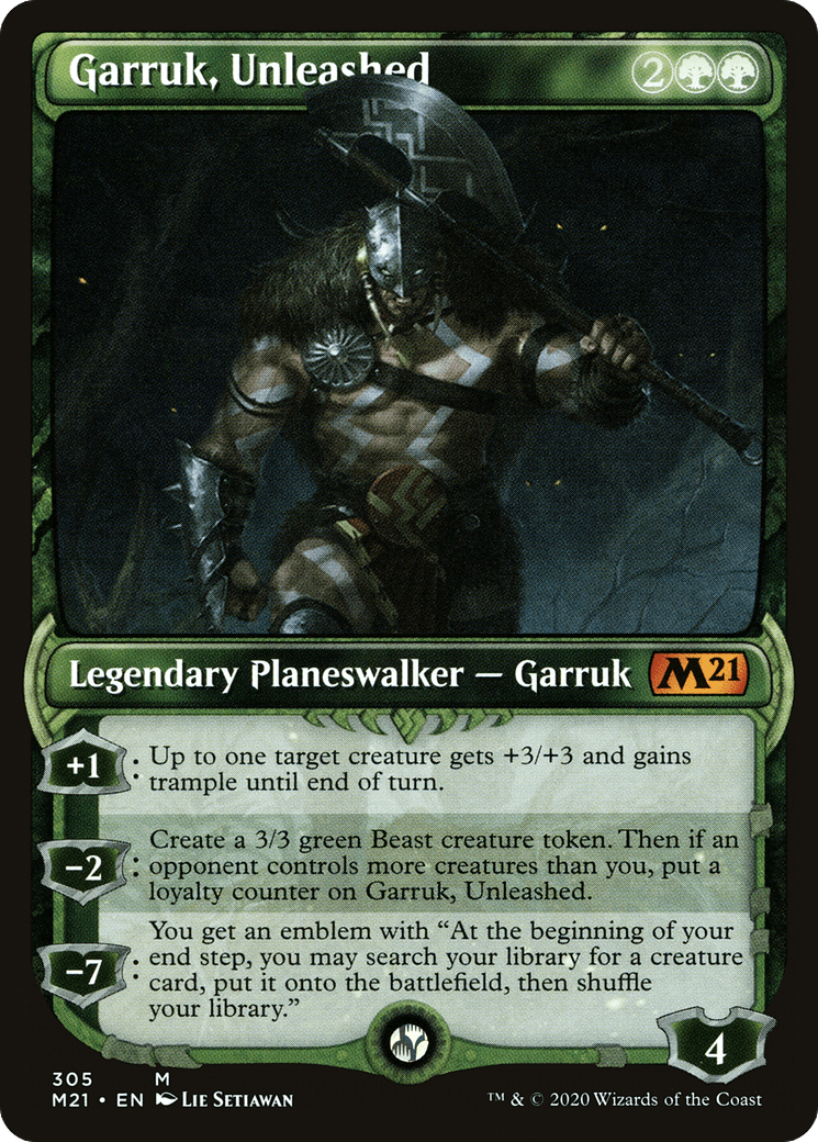 Garruk, Unleashed (Showcase) [Core Set 2021] Foil