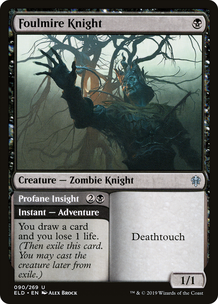 Foulmire Knight // Profane Insight [Throne of Eldraine] Foil