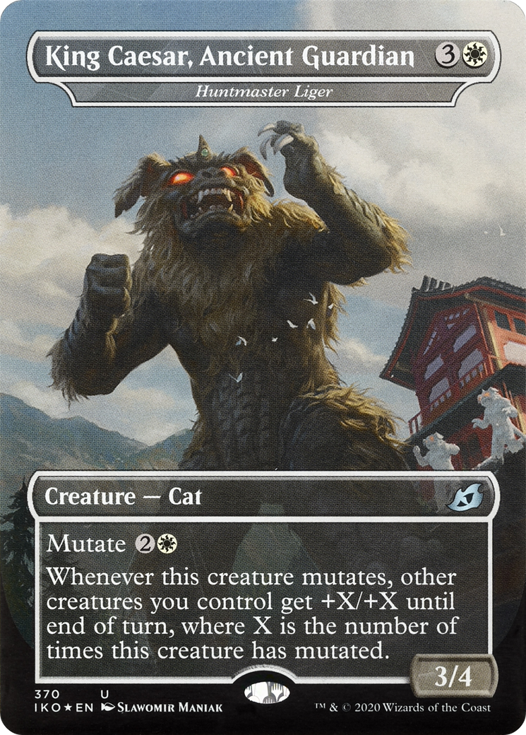 Huntmaster Liger - King Caesar, Ancient Guardian (Godzilla Series) [Ikoria: Lair of Behemoths] Foil