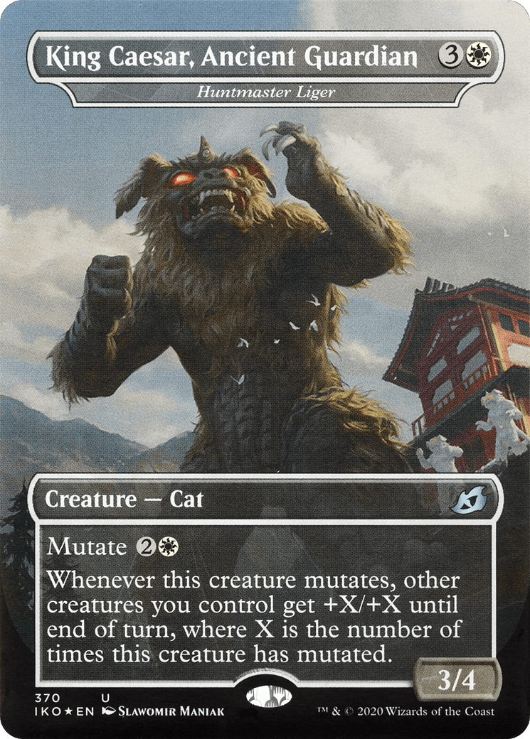 Huntmaster Liger - King Caesar, Ancient Guardian (Godzilla Series) [Ikoria: Lair of Behemoths] Foil