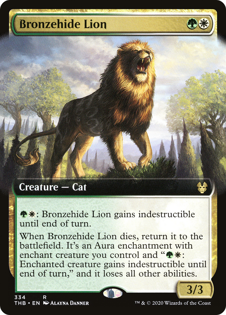 Bronzehide Lion (Extended Art) [Theros Beyond Death] Foil