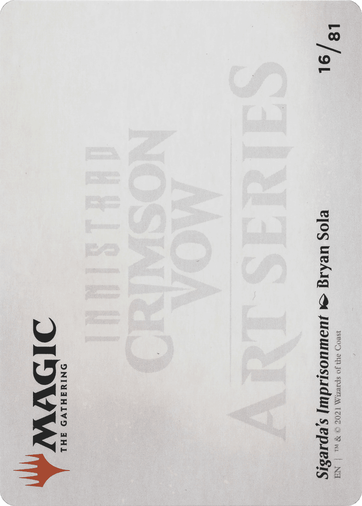 Sigarda's Imprisonment // Sigarda's Imprisonment (AVOW-016) - Crimson Vow Art Series (Borderless) Foil