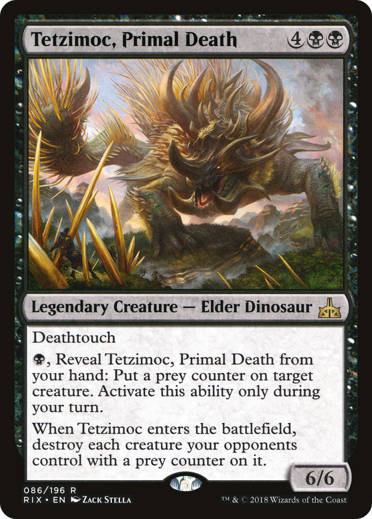 Tetzimoc, Primal Death [Rivals of Ixalan] Foil