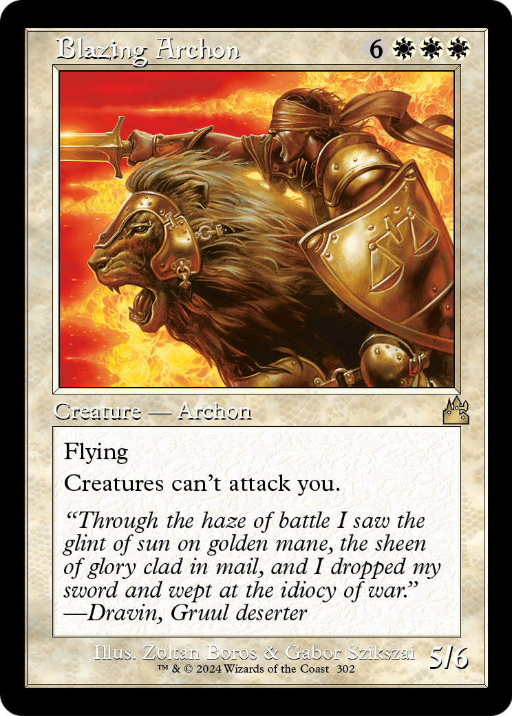 Blazing Archon (Retro Frame) [Ravnica Remastered] Foil