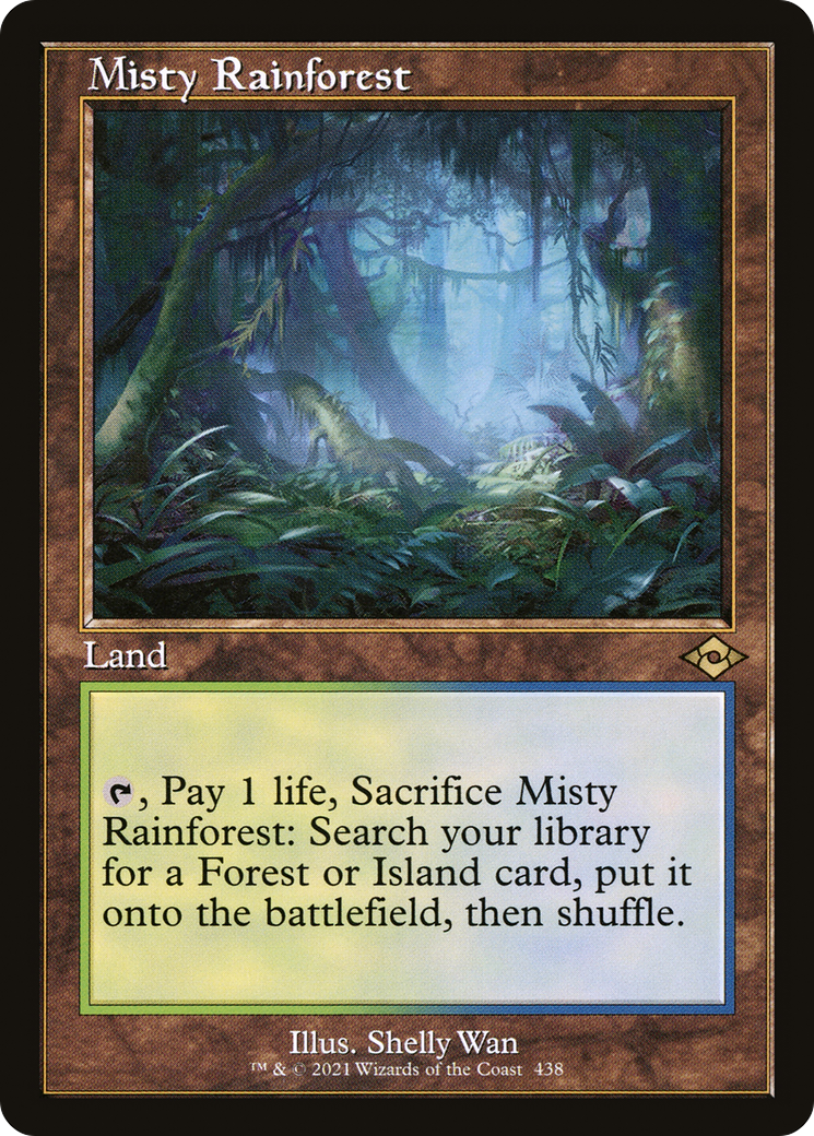 Misty Rainforest (Retro Frame) (Foil Etched) |  Foil (438) [Modern Horizons 2]
