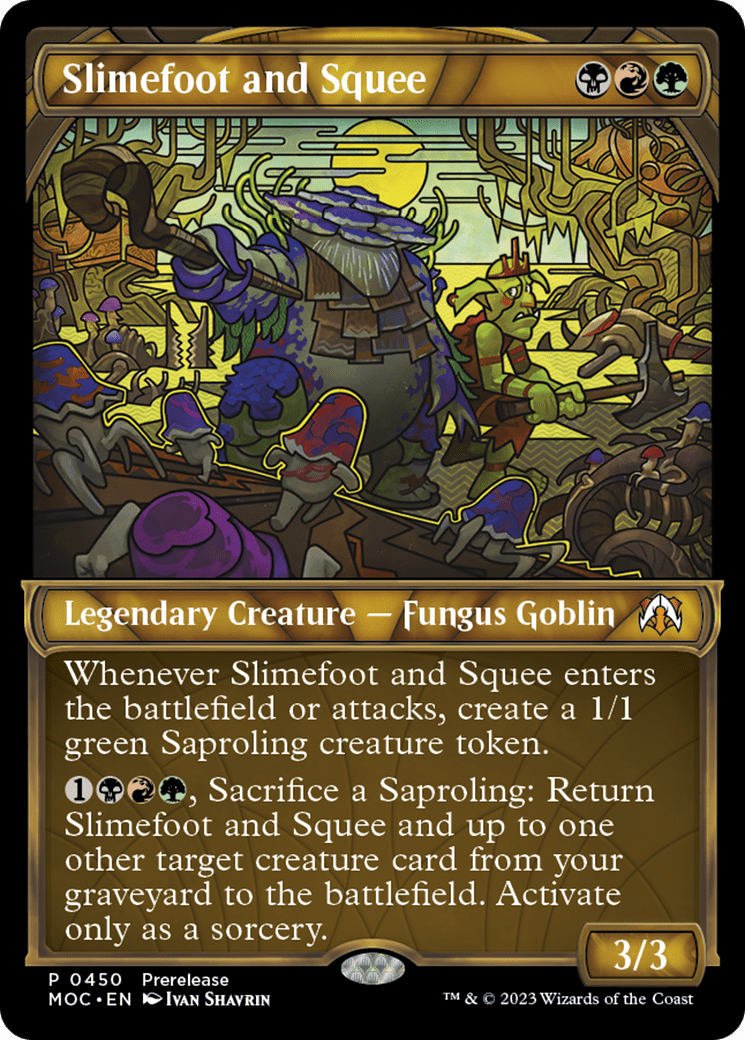 Slimefoot and Squee (Showcase Planar Booster Fun) [March of the Machine Commander Prerelease Promos] Foil