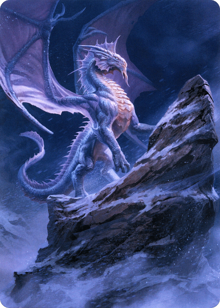 Ancient Silver Dragon // Ancient Silver Dragon (ACLB-006) - Battle for Baldur's Gate Art Series (Borderless)