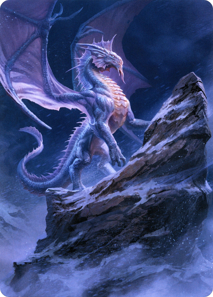 Ancient Silver Dragon // Ancient Silver Dragon (ACLB-006) - Battle for Baldur's Gate Art Series (Borderless) Foil