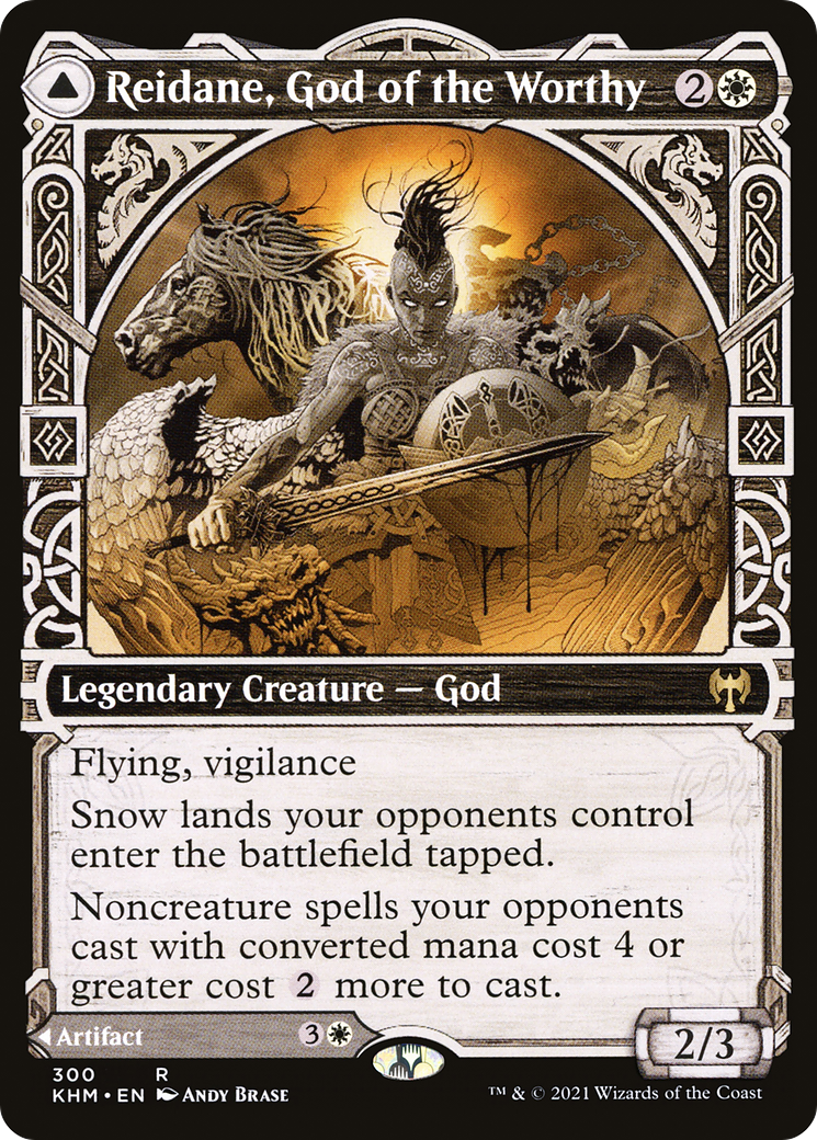 Reidane, God of the Worthy // Valkmira, Protector's Shield (Showcase) [Kaldheim] Foil