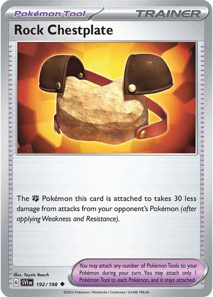 Rock Chestplate 192- SV01 Scarlet & Violet Base Set Reverse Holofoil