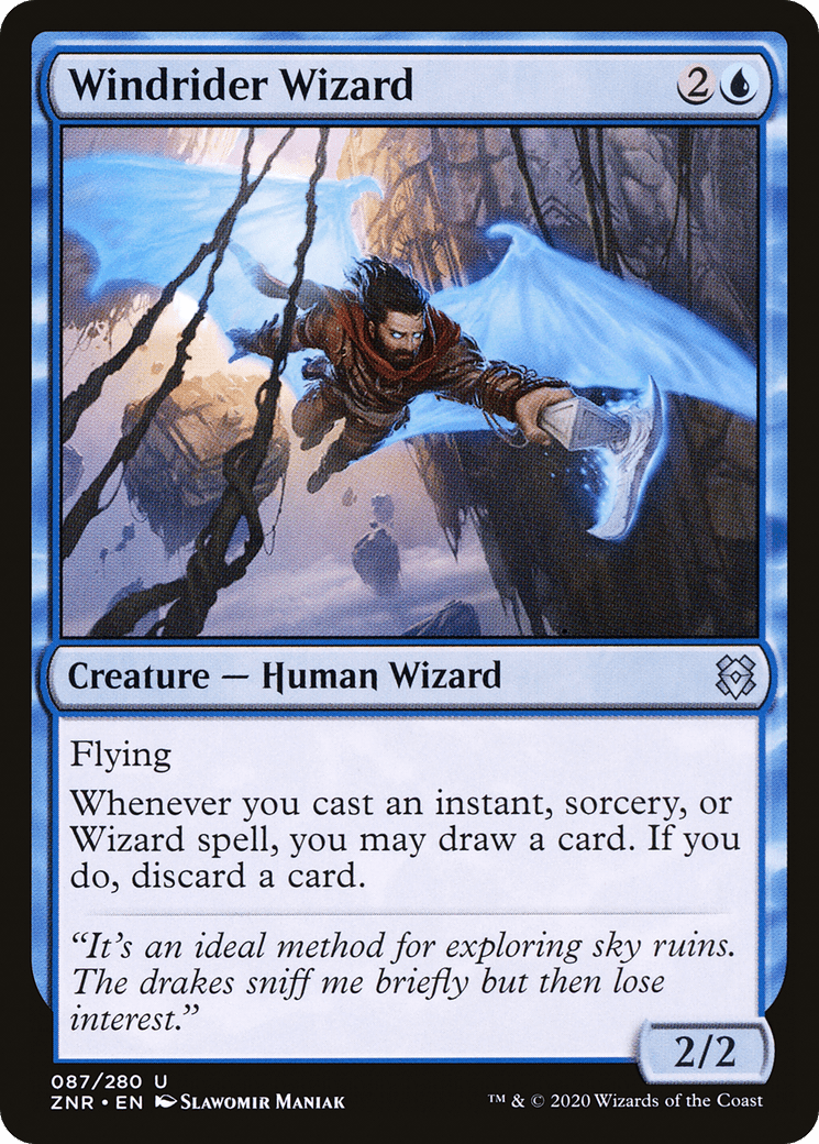 Windrider Wizard [Zendikar Rising] Foil