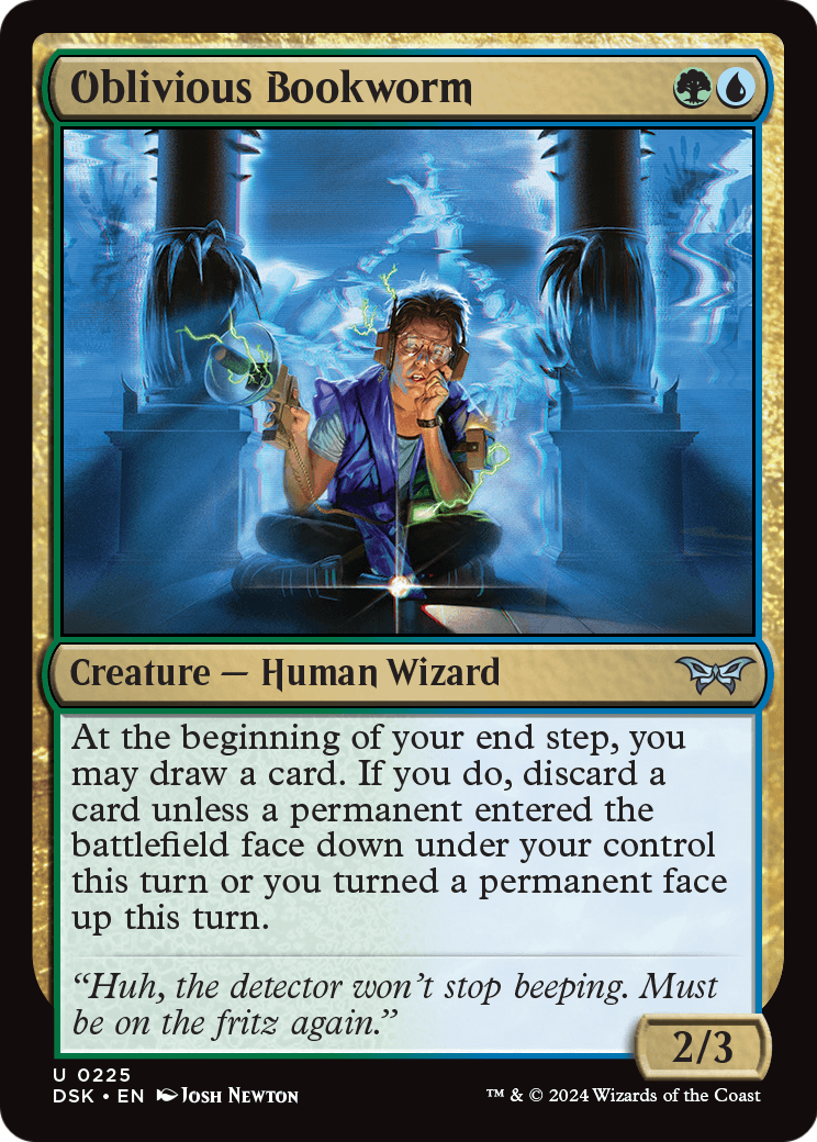 Oblivious Bookworm (0225) [Duskmourn: House of Horror] Foil