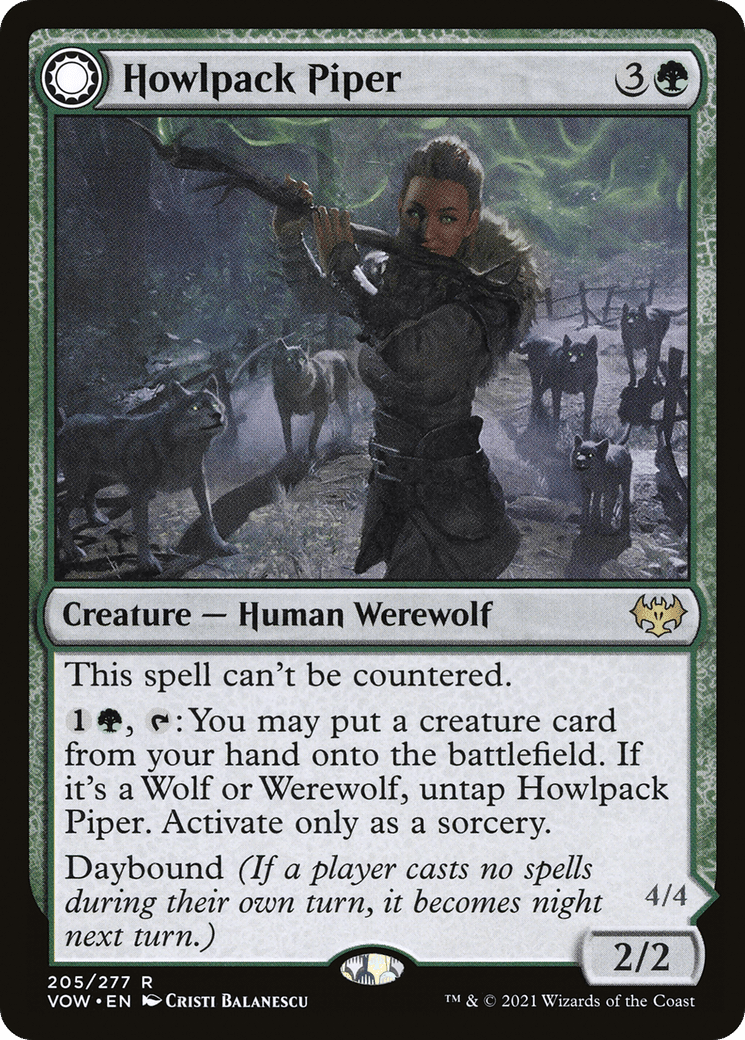 Howlpack Piper // Wildsong Howler [Innistrad: Crimson Vow] Foil