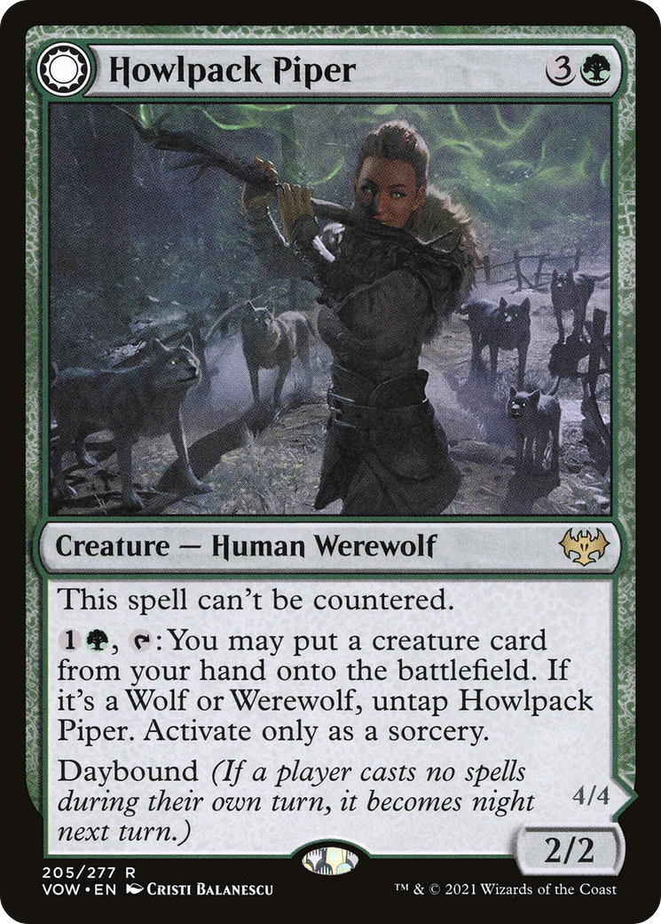 Howlpack Piper // Wildsong Howler [Innistrad: Crimson Vow] Foil