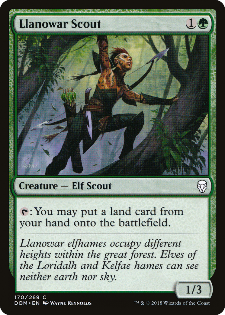 Llanowar Scout [Dominaria] Foil