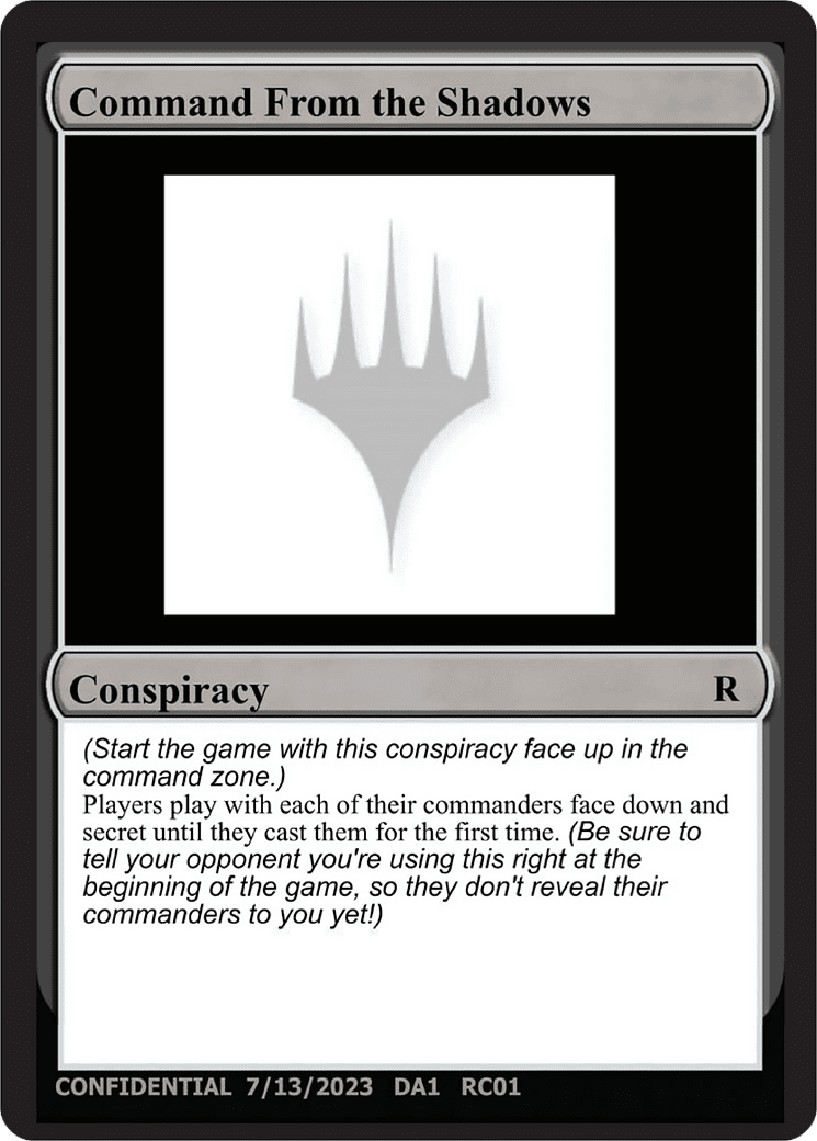 Command From the Shadows (DA1-RC01B) - Unknown Event