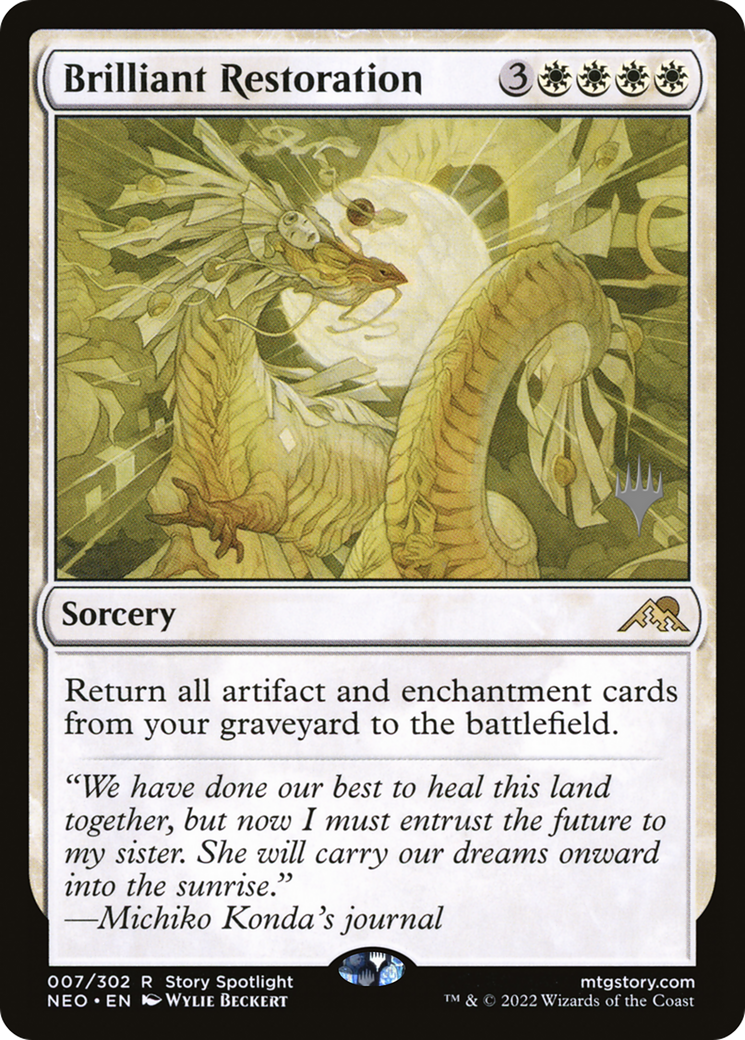 Brilliant Restoration (Promo Pack) [Kamigawa: Neon Dynasty Promos] Foil