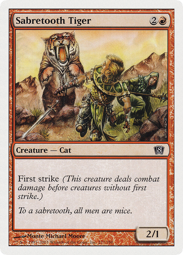 Sabretooth Tiger [Eighth Edition] Foil