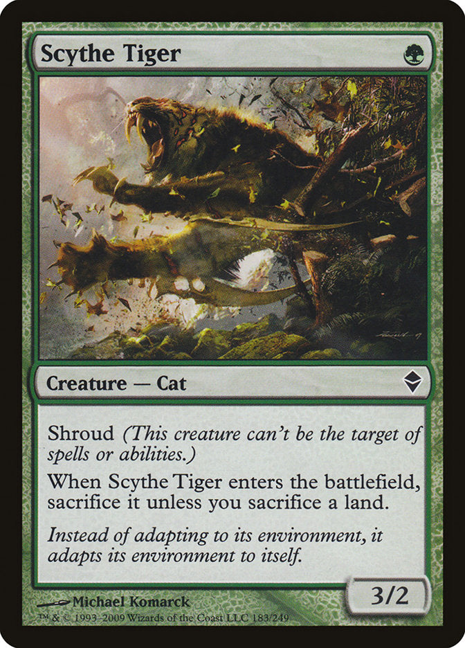 Scythe Tiger 183/249 (Zendikar)  - Foil