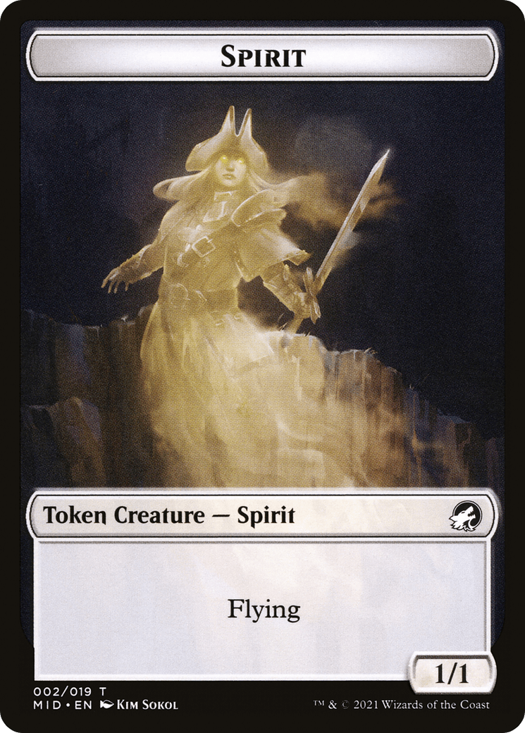 Spirit (TMID-002) - Innistrad: Midnight Hunt Tokens