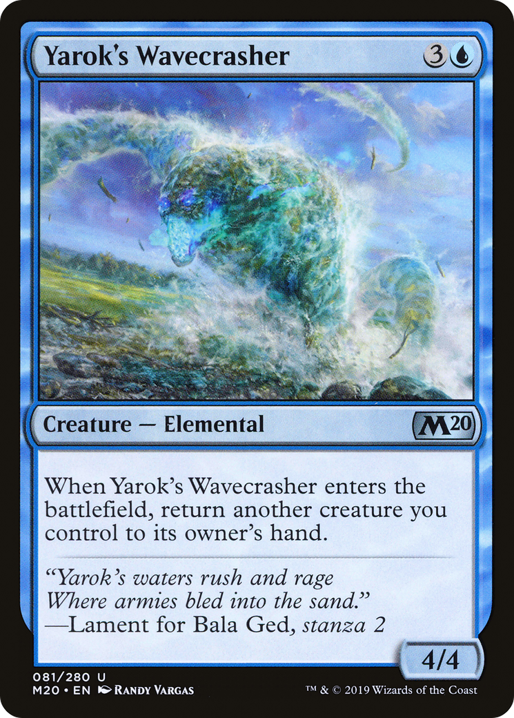 Yarok's Wavecrasher [Core Set 2020] Foil