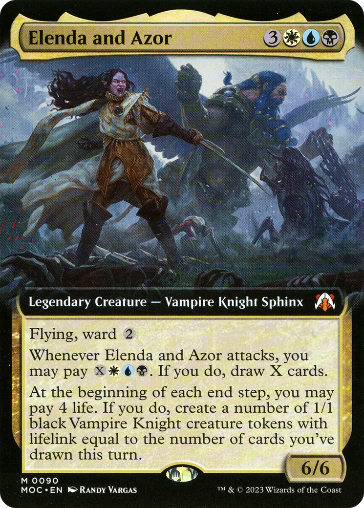 Elenda and Azor (Extended Art) [March of the Machine Commander] Foil