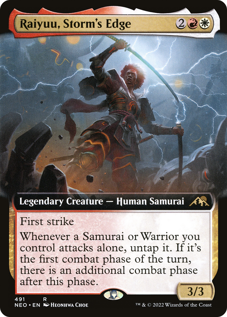 Raiyuu, Storm's Edge (Extended Art) [Kamigawa: Neon Dynasty] Foil