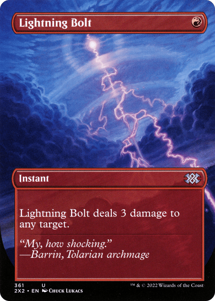Lightning Bolt (Borderless Alternate Art) [Double Masters 2022]