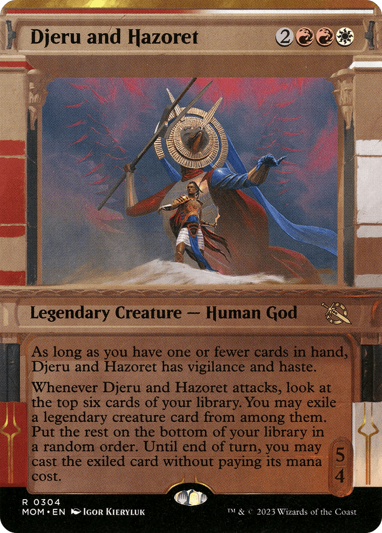 Djeru and Hazoret (Showcase Planar Booster Fun) [March of the Machine] Foil