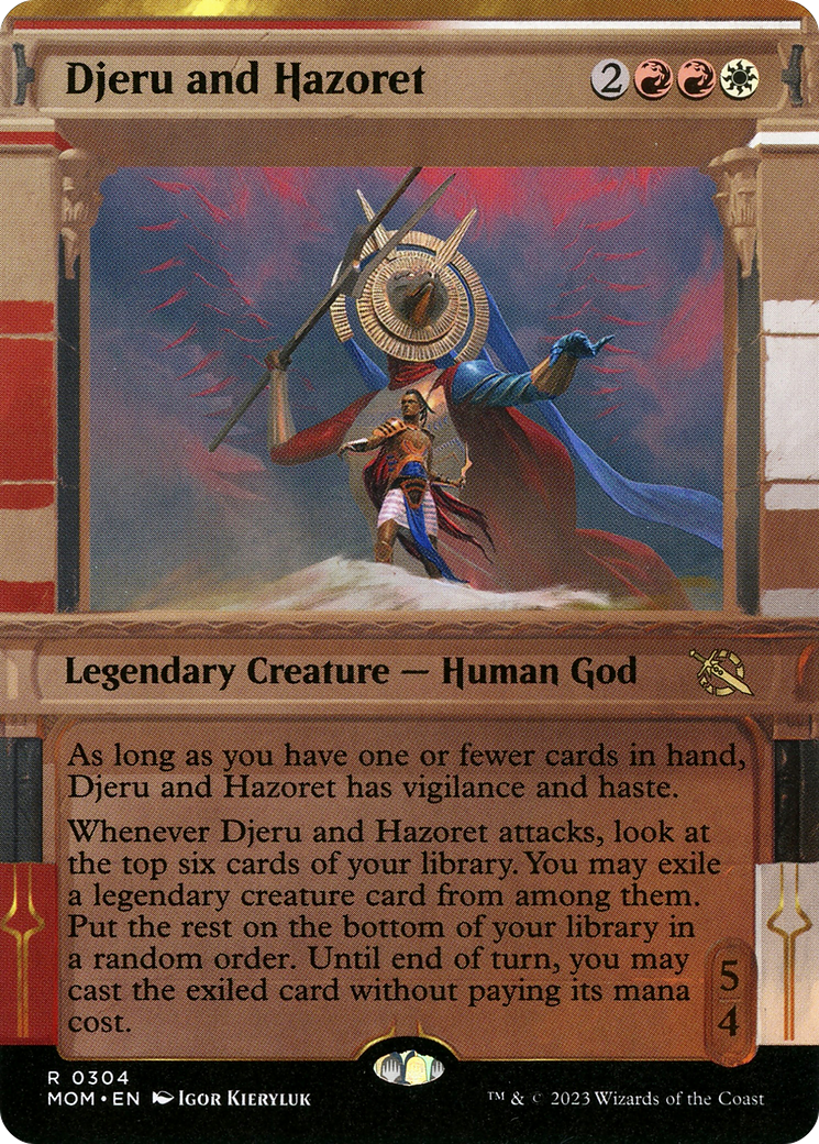 Djeru and Hazoret (Showcase Planar Booster Fun) [March of the Machine] Foil