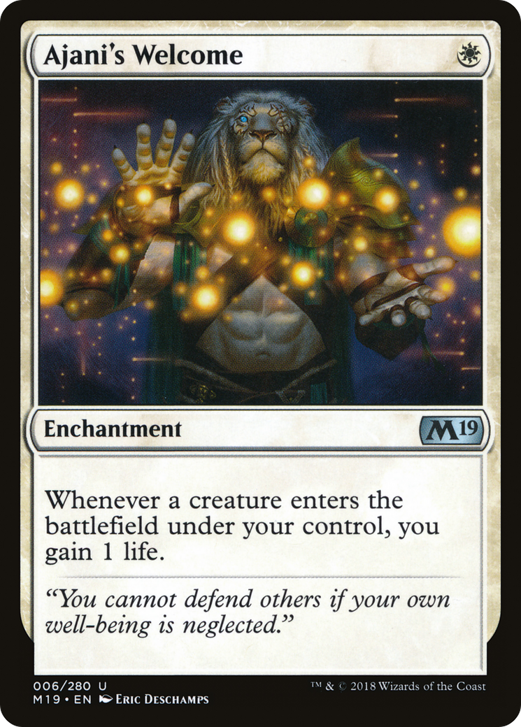 Ajani's Welcome [Core Set 2019] Foil