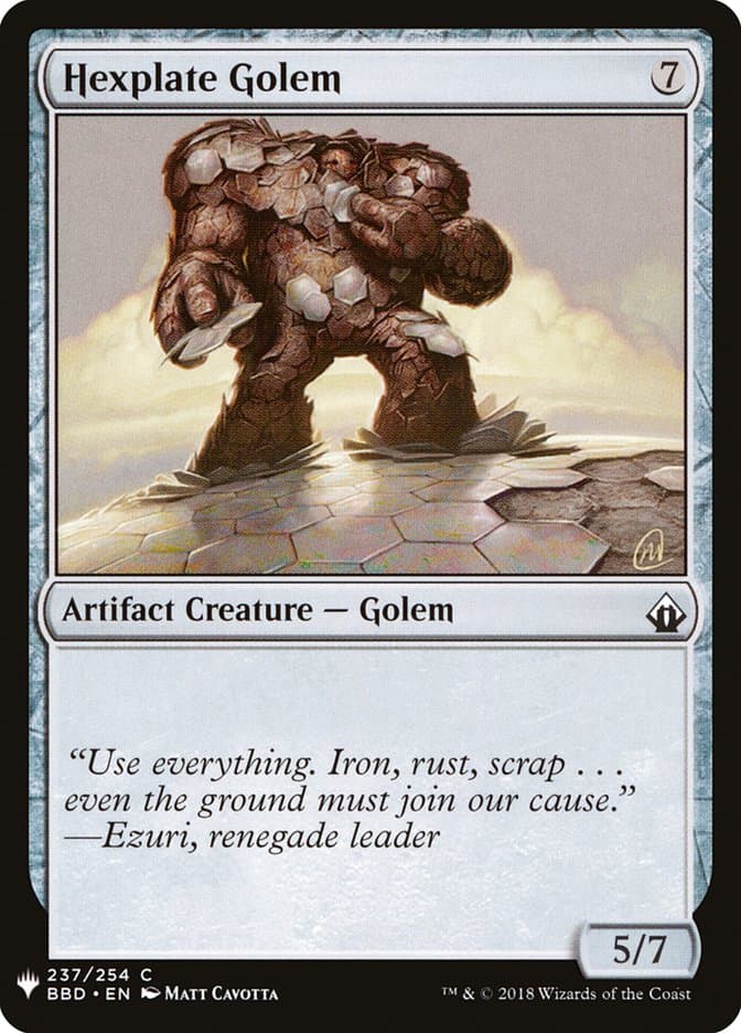 Hexplate Golem |  (BBD-237) [The List]
