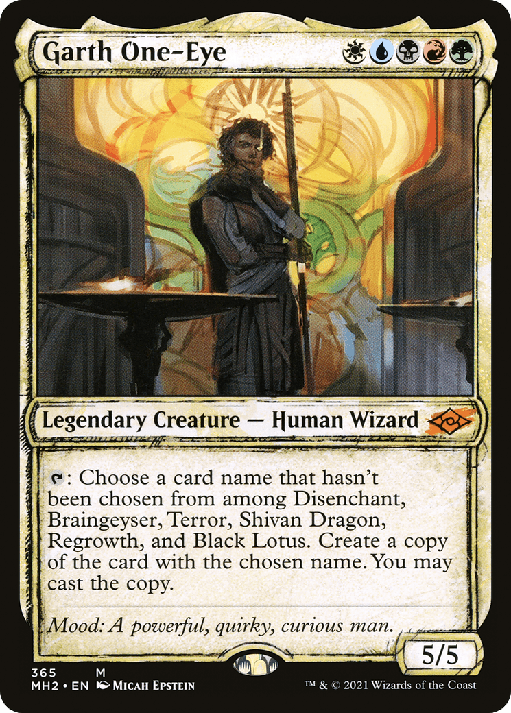Garth One-Eye (Sketch) [Modern Horizons 2] Foil