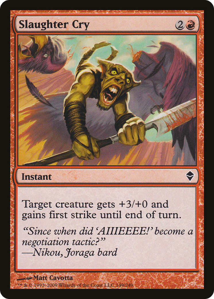 Slaughter Cry [Zendikar] Foil