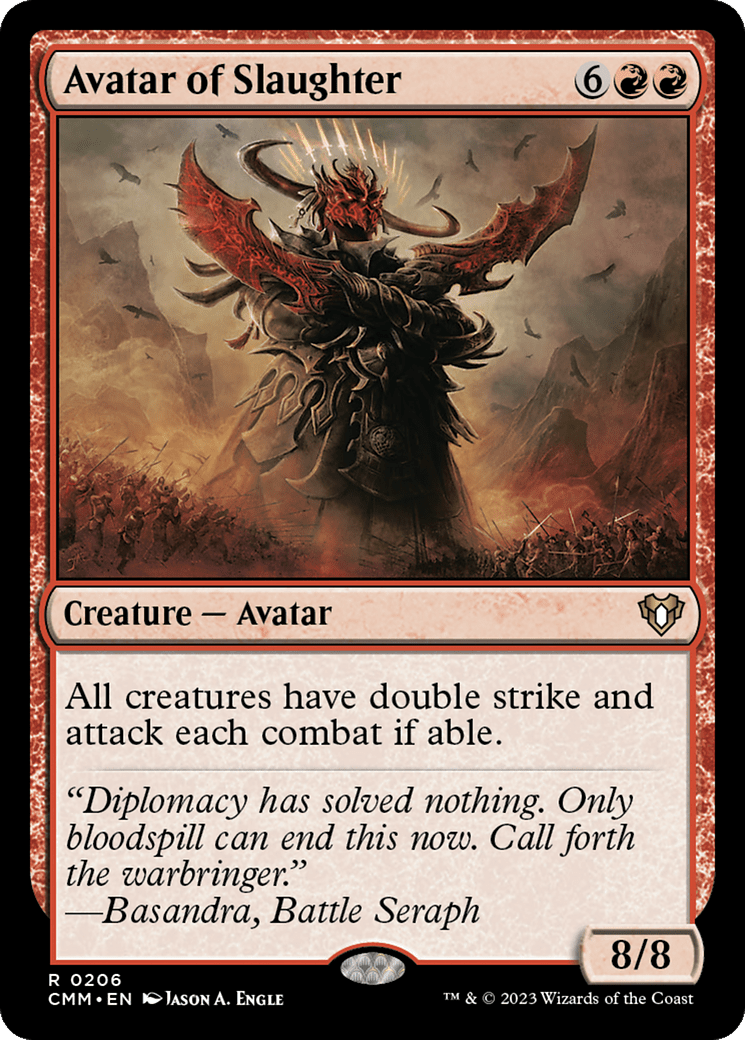 Avatar of Slaughter [Commander Masters] Foil