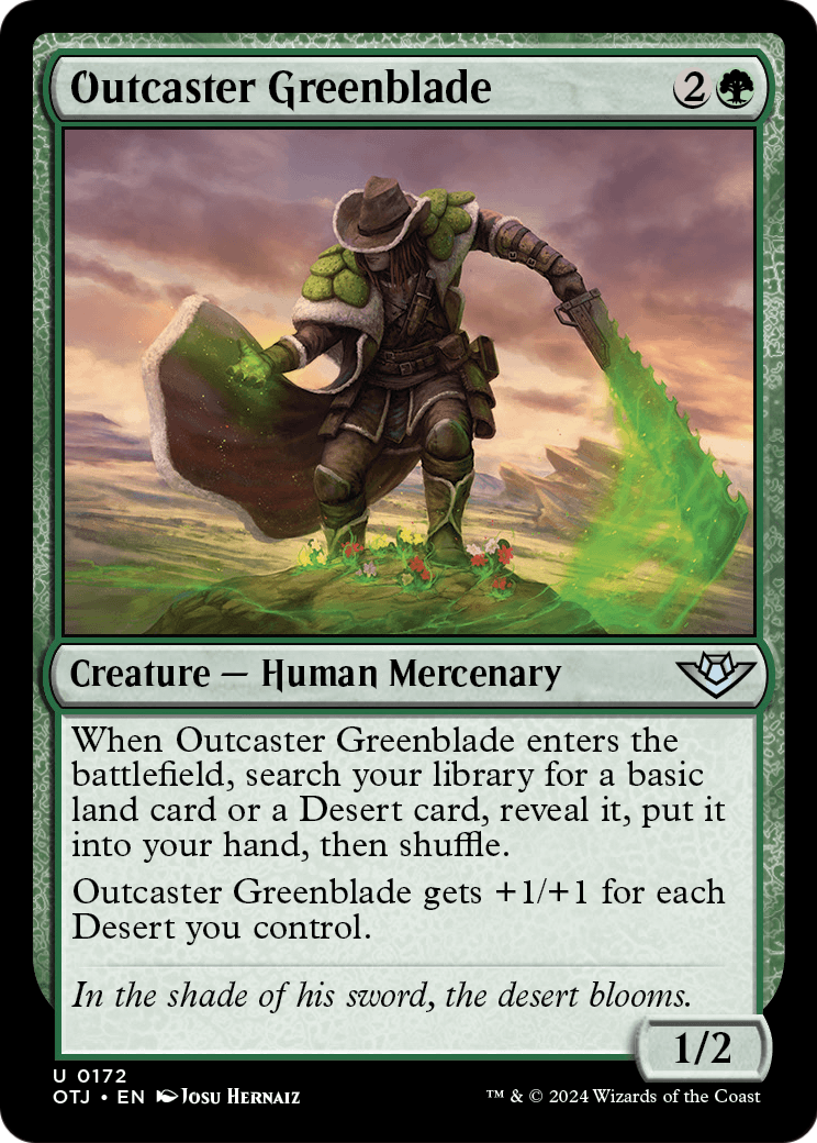 Outcaster Greenblade [Outlaws of Thunder Junction] Foil
