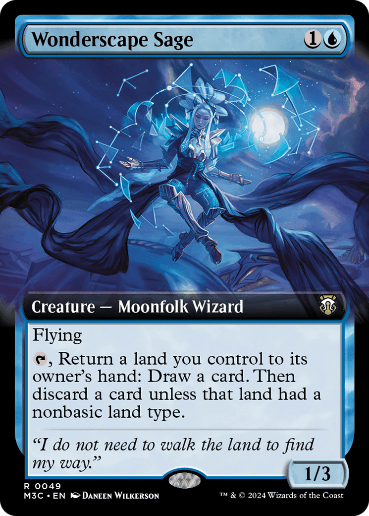 Wonderscape Sage (Extended Art) [Modern Horizons 3 Commander] Foil