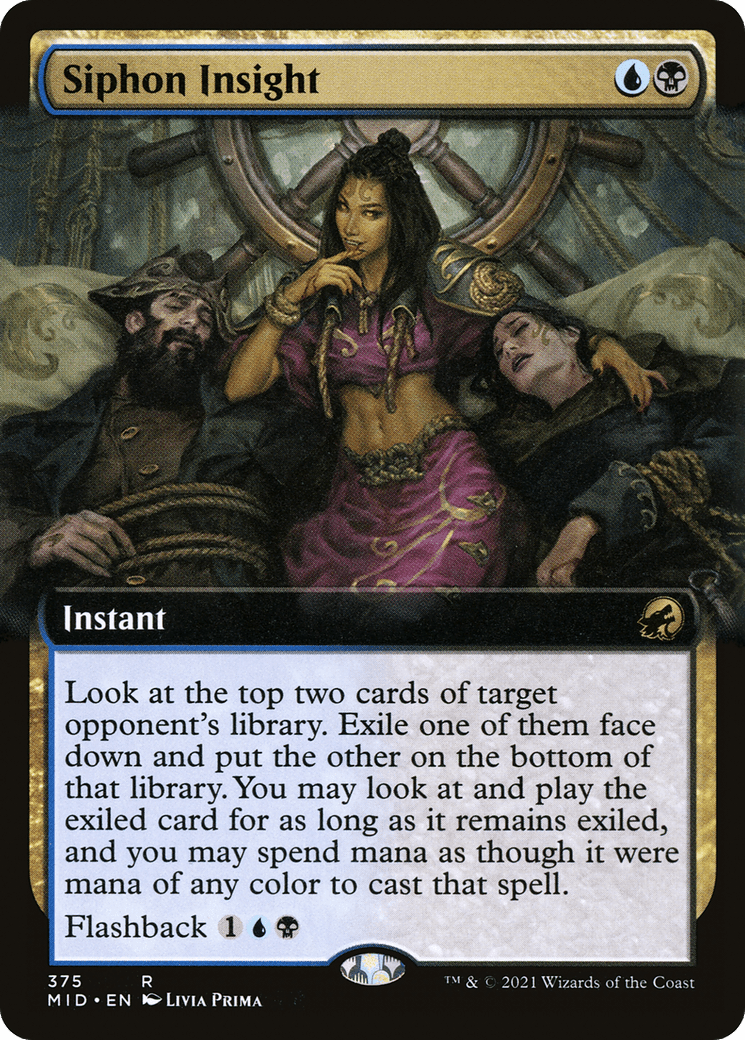 Siphon Insight (Extended Art) [Innistrad: Midnight Hunt] Foil