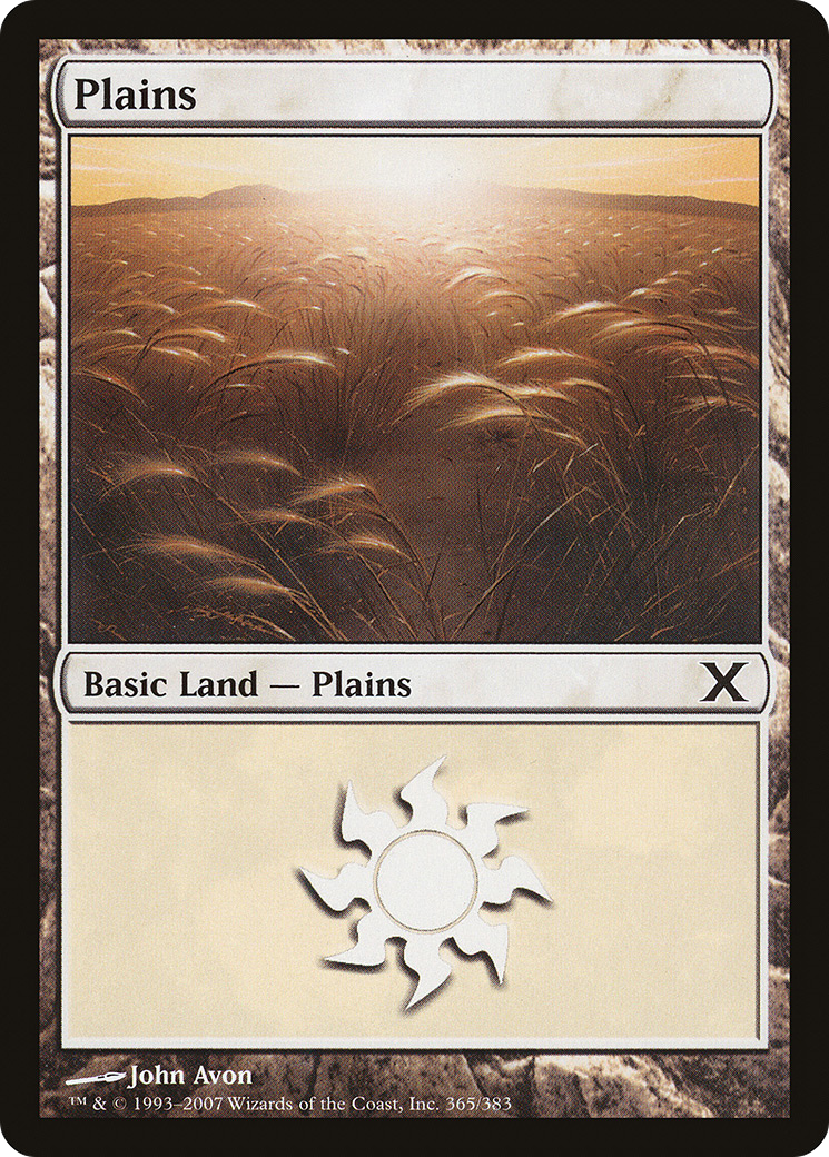 Plains (10E-365) - Tenth Edition Foil