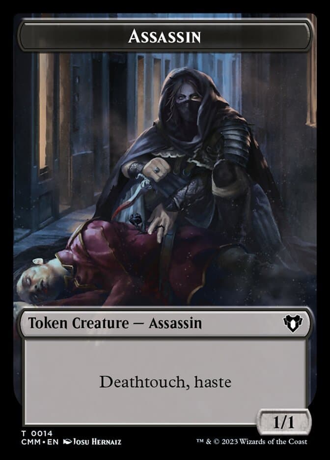 Treasure // Assassin Double-Sided Token [Commander Masters Tokens] Foil