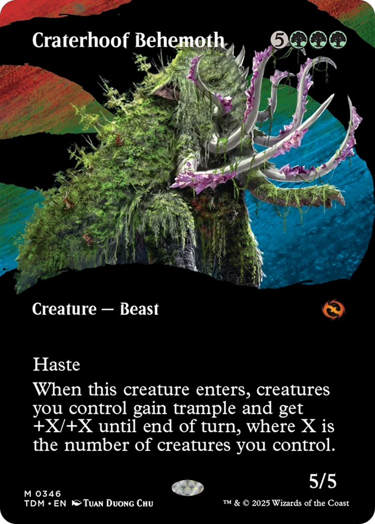 Craterhoof Behemoth (Borderless) (346) [Tarkir: Dragonstorm]  Foil