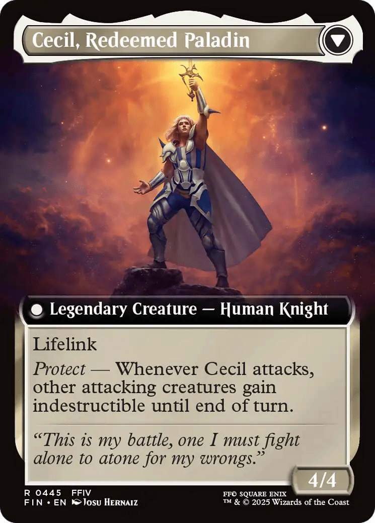 Cecil, Dark Knight // Cecil, Redeemed Paladin (445) [FINAL FANTASY] : (Extended Art) Foil
