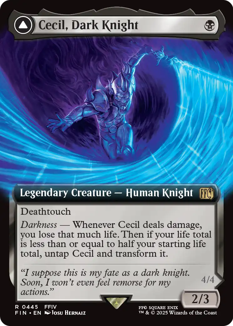 Cecil, Dark Knight // Cecil, Redeemed Paladin (Extended Art) (445) [Universes Beyond: FINAL FANTASY]