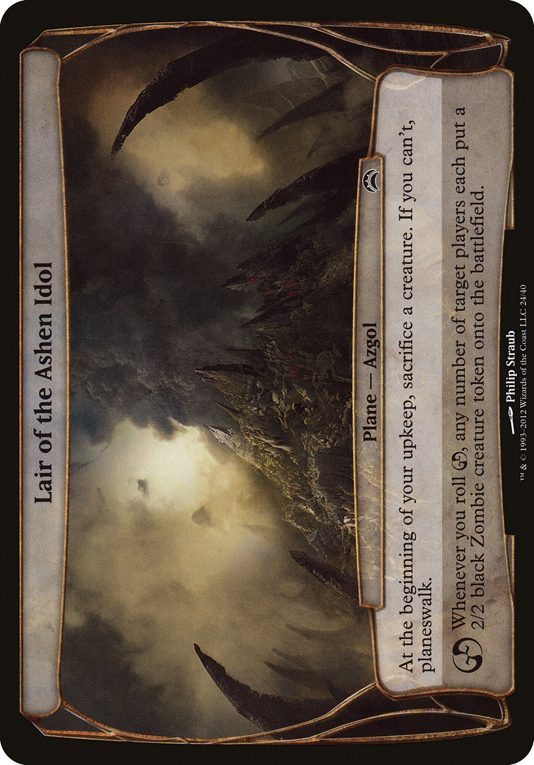 Lair of the Ashen Idol (024) [Planechase 2012 Planes]  Foil